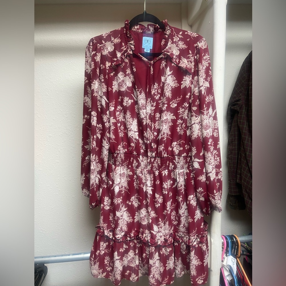 CeCe floral long sleeve dress
